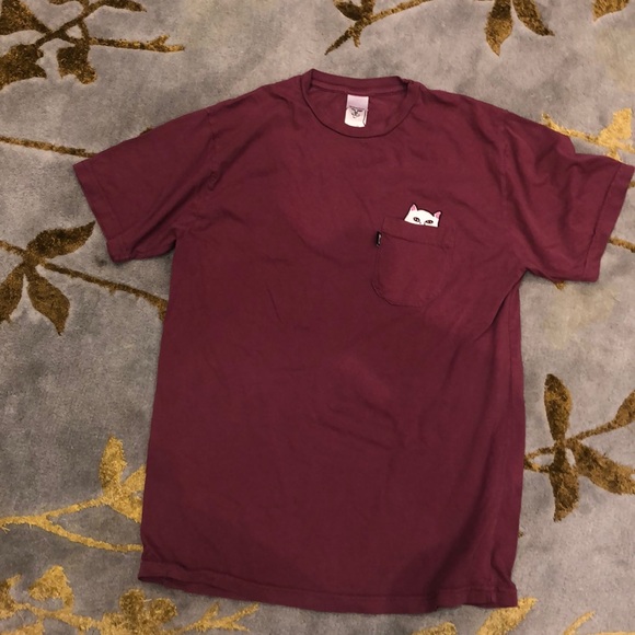 ripNdip burgundy oversized t shirt - Picture 1 of 2